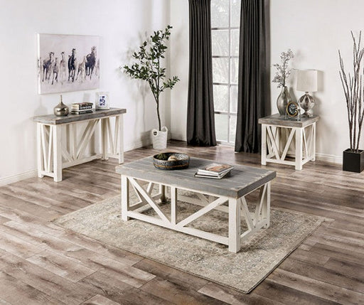 Halton Hills Vintage Ivory/Weathered Gray End Table - EM4001IV-E