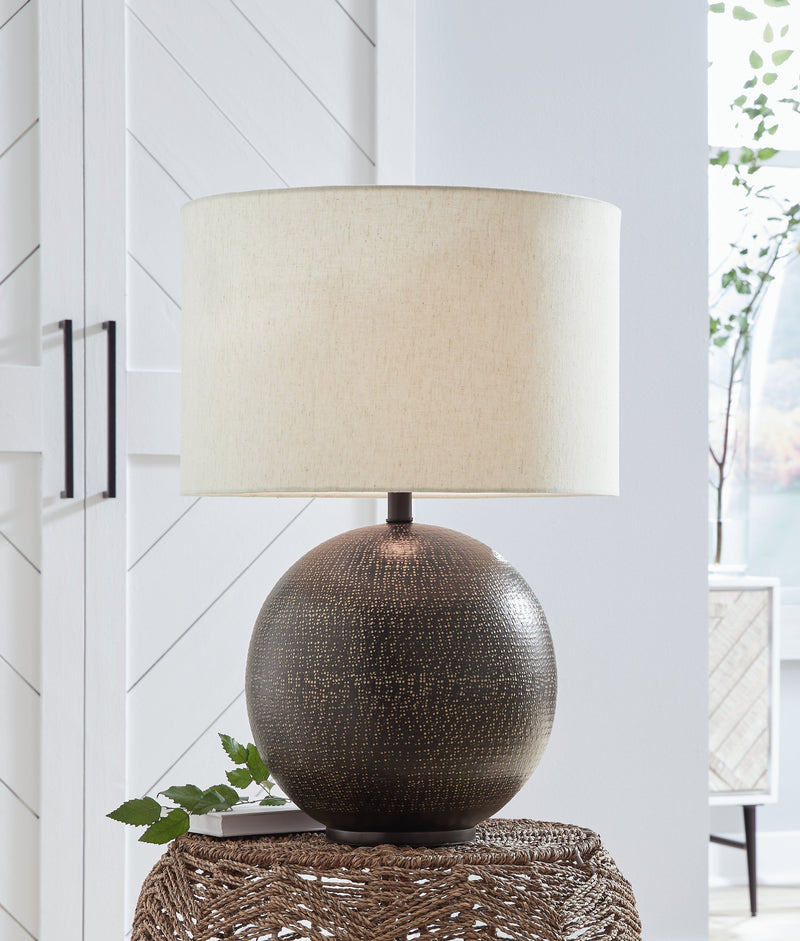 Hambell 2-Piece Table Lamp Set in Black/Gold Finish - PKG016435