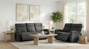 Hamilton 2-piece Chenille Manual Reclining Sofa Set Charcoal Grey - 603374-S2