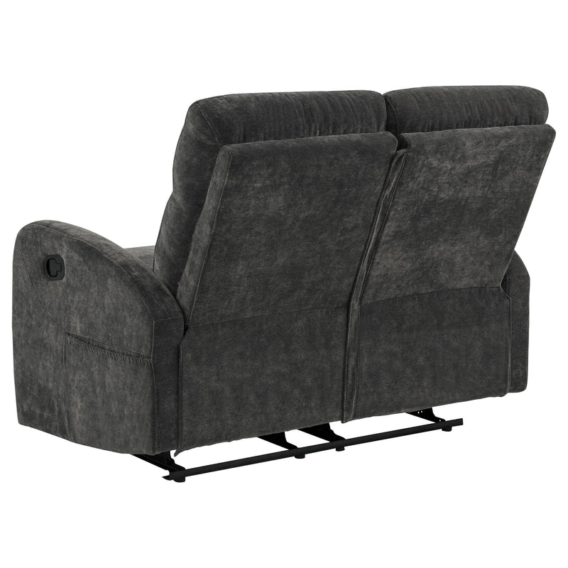 Hamilton 2-piece Chenille Manual Reclining Sofa Set Charcoal Grey - 603374-S2