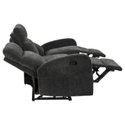 Hamilton 2-piece Chenille Manual Reclining Sofa Set Charcoal Grey - 603374-S2