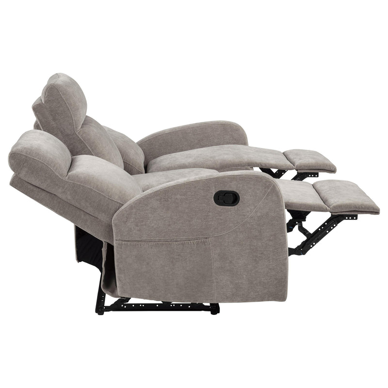 Hamilton 2-piece Chenille Manual Reclining Sofa Set Sand - 603371-S2