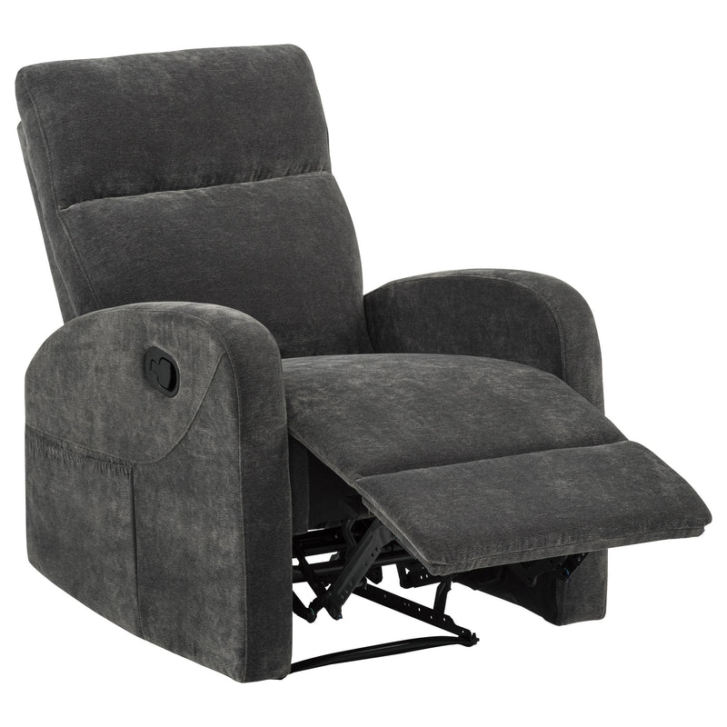 Hamilton Chenille Manual Recliner Charcoal Grey - 603376