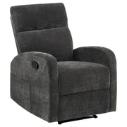 Hamilton Chenille Manual Recliner Charcoal Grey - 603376