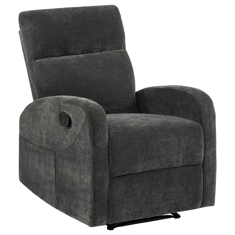 Hamilton Chenille Manual Recliner Charcoal Grey - 603376