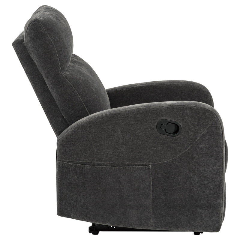 Hamilton Chenille Manual Recliner Charcoal Grey - 603376