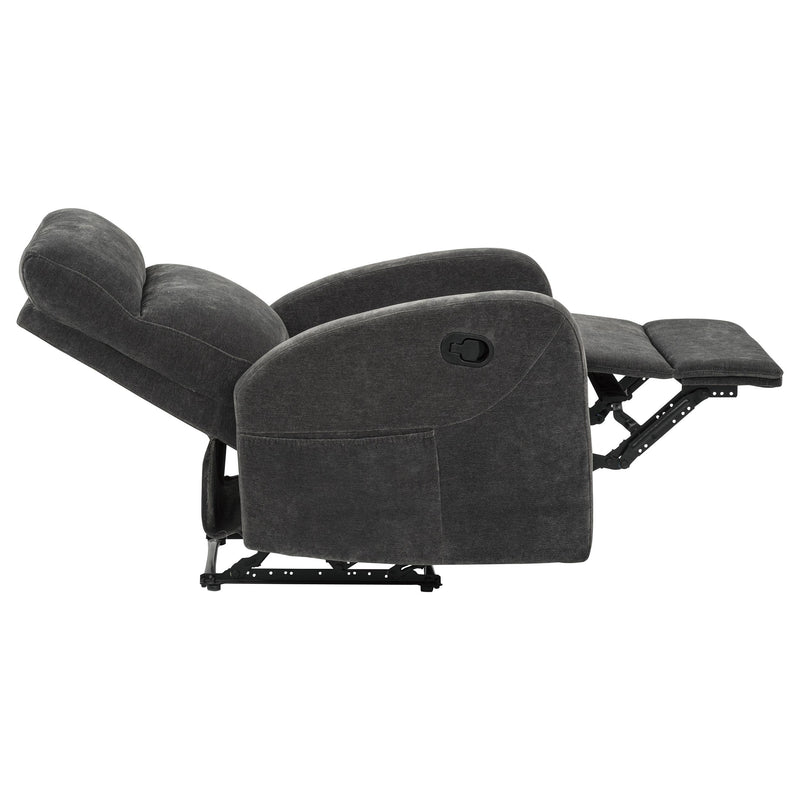 Hamilton Chenille Manual Recliner Charcoal Grey - 603376