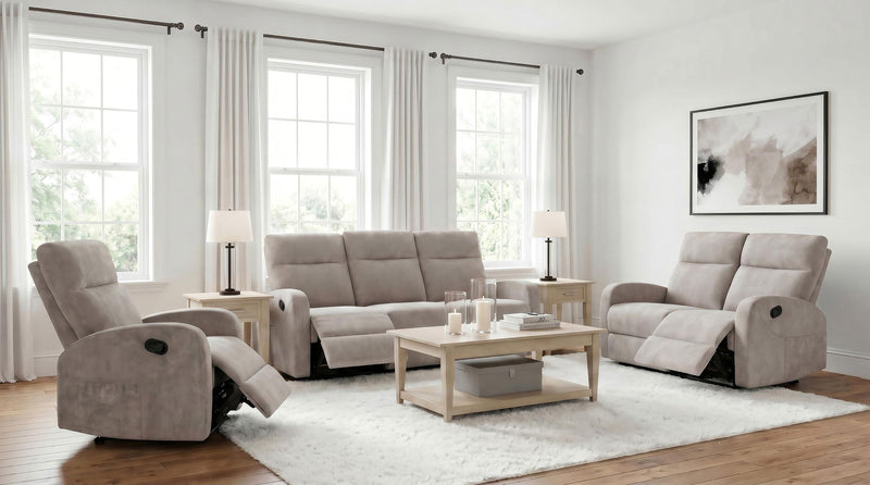 Hamilton Chenille Manual Recliner Sand - 603373