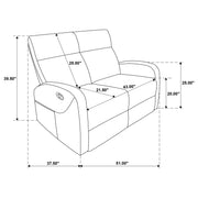 Hamilton Chenille Manual Reclining Loveseat Sand - 603372