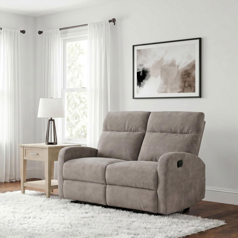 Hamilton Chenille Manual Reclining Loveseat Sand - 603372