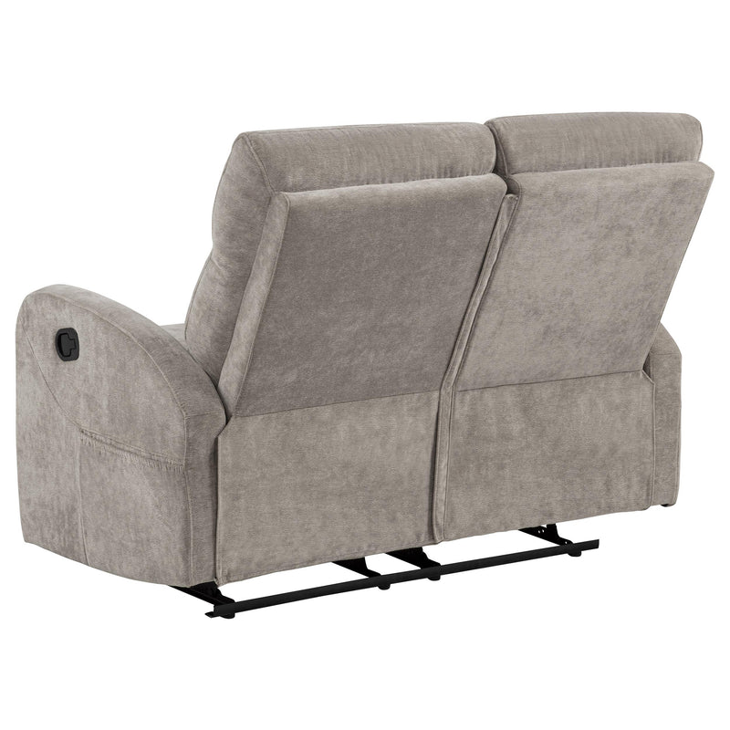 Hamilton Chenille Manual Reclining Loveseat Sand - 603372