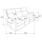 Hamilton Chenille Manual Reclining Sofa Sand - 603371