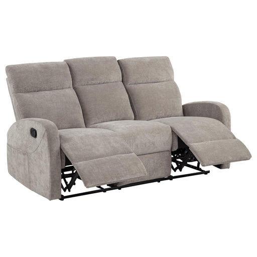 Hamilton Chenille Manual Reclining Sofa Sand - 603371