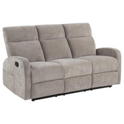 Hamilton Chenille Manual Reclining Sofa Sand - 603371