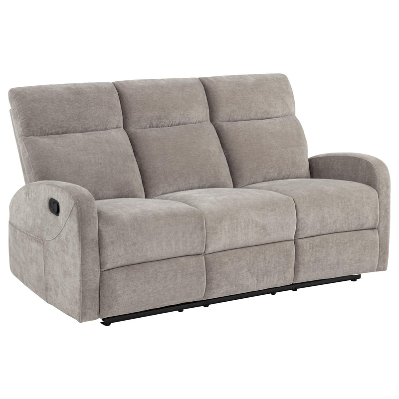 Hamilton Chenille Manual Reclining Sofa Sand - 603371