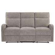 Hamilton Chenille Manual Reclining Sofa Sand - 603371