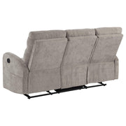 Hamilton Chenille Manual Reclining Sofa Sand - 603371