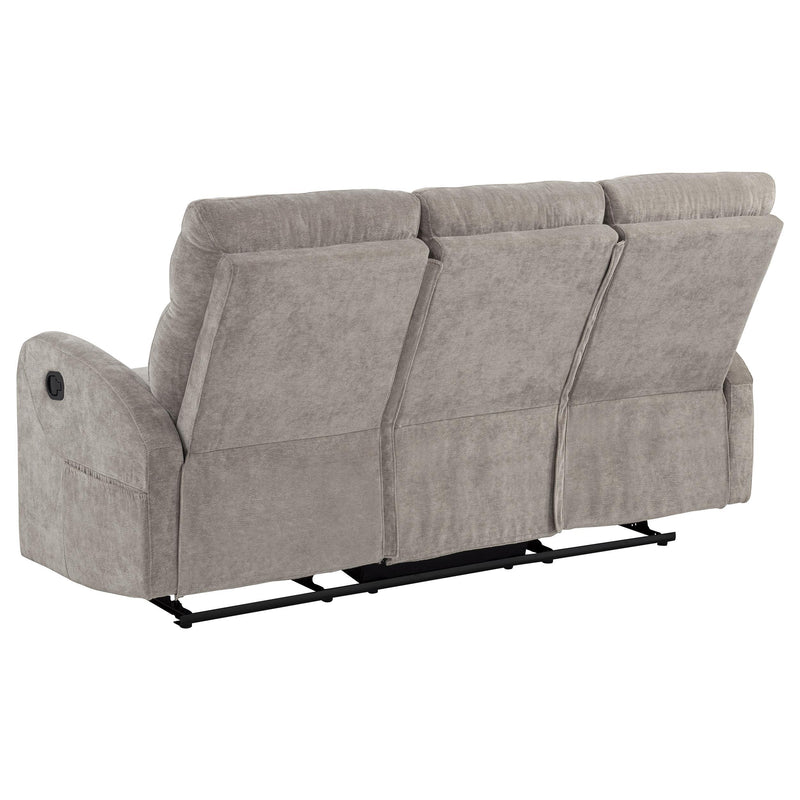 Hamilton Chenille Manual Reclining Sofa Sand - 603371