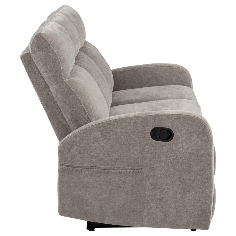 Hamilton Chenille Manual Reclining Sofa Sand - 603371