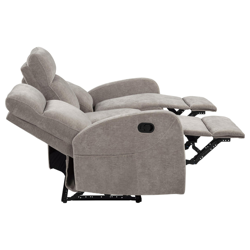 Hamilton Chenille Manual Reclining Sofa Sand - 603371