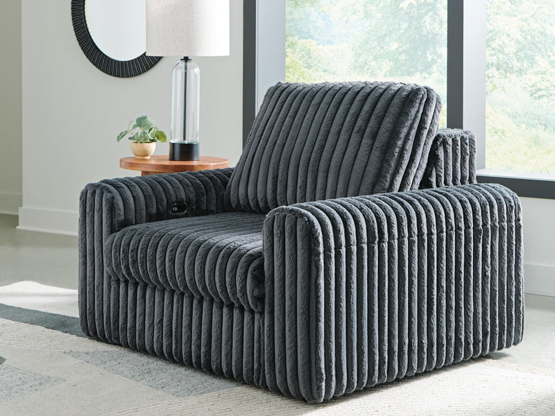 HamlinBay Gunmetal Power Gliding Chaise - PC8680515P