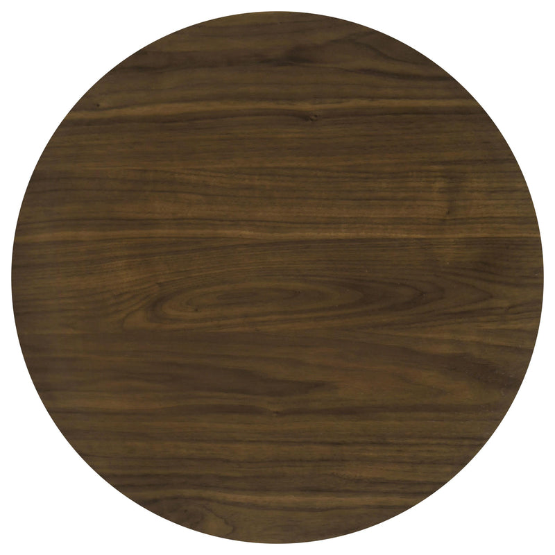 Hamlyn 2-piece Round Fluted Coffee and End Table Set Walnut - 706518-S2