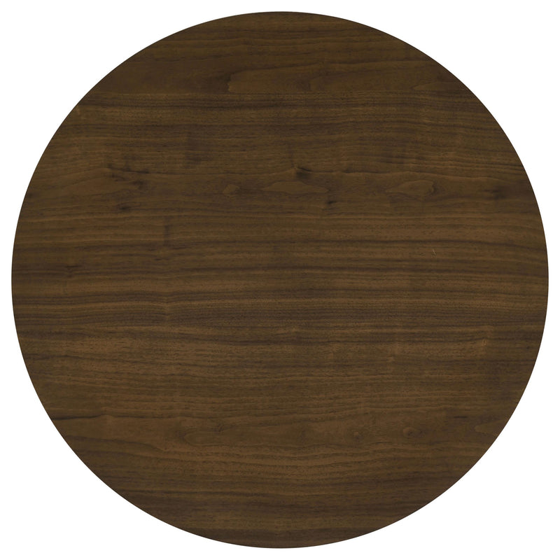 Hamlyn 2-piece Round Fluted Coffee and End Table Set Walnut - 706518-S2