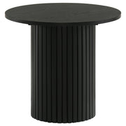 Hamlyn 3-piece Round Fluted Coffee and End Table Set Black - 706508-S3