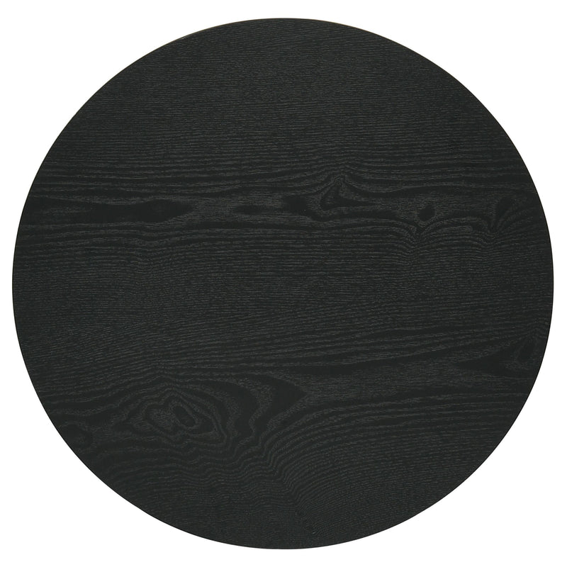 Hamlyn 3-piece Round Fluted Coffee and End Table Set Black - 706508-S3