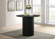 Hamlyn 43-inch Round Wood Counter Height Dining Table Black - 193938BLK
