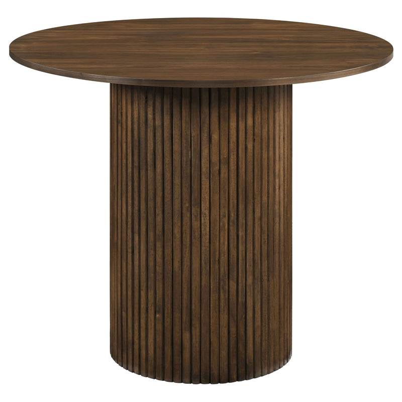Hamlyn 43-inch Round Wood Counter Height Dining Table Walnut - 193938WAL