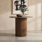 Hamlyn 43-inch Round Wood Counter Height Dining Table Walnut - 193938WAL