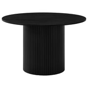 Hamlyn 47-inch Round Wood Dining Room Table Black - 193930BLK