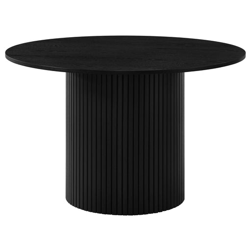 Hamlyn 47-inch Round Wood Dining Room Table Black - 193930BLK
