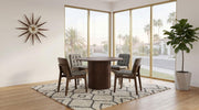 Hamlyn 47-inch Round Wood Dining Room Table Walnut - 193930WAL