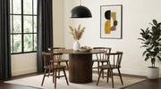 Hamlyn 47-inch Round Wood Dining Room Table Walnut - 193930WAL