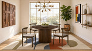 Hamlyn 47-inch Round Wood Dining Room Table Walnut - 193930WAL