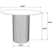 Hamlyn 5-piece Round Wood Counter Height Dining Set Cream and Black - 193938BLK-S5B