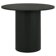 Hamlyn 5-piece Round Wood Counter Height Dining Set Cream and Black - 193938BLK-S5B