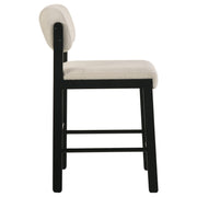 Hamlyn 5-piece Round Wood Counter Height Dining Set Cream and Black - 193938BLK-S5B