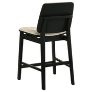 Hamlyn 5-piece Round Wood Counter Height Dining Set Cream and Black - 193938BLK-S5D