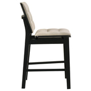 Hamlyn 5-piece Round Wood Counter Height Dining Set Cream and Black - 193938BLK-S5D