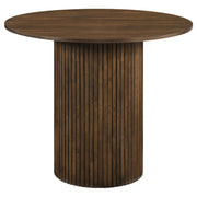 Hamlyn 5-piece Round Wood Counter Height Dining Set Cream and Walnut - 193938WAL-S5D