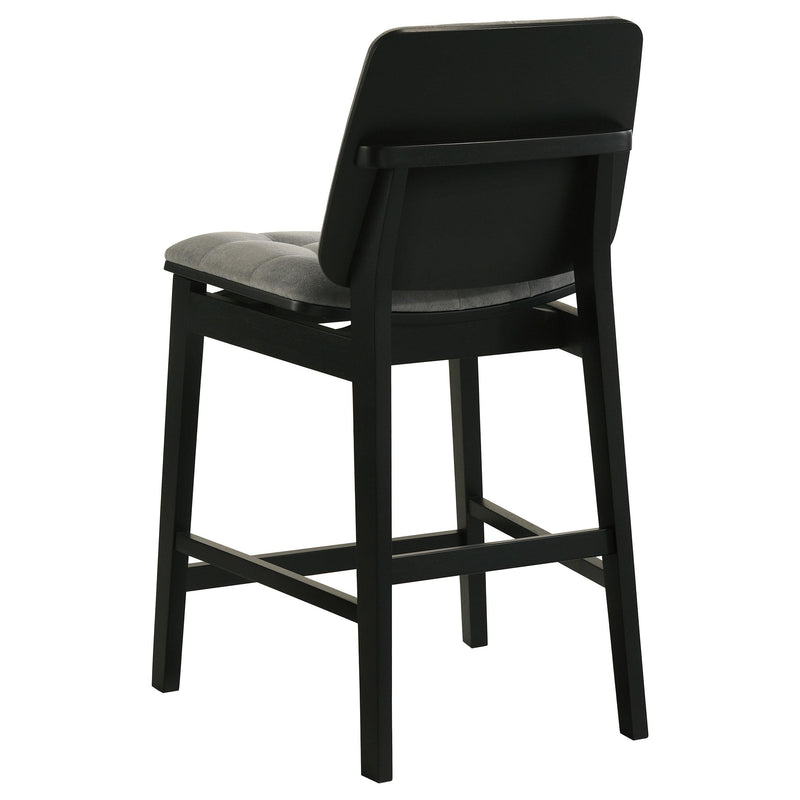 Hamlyn 5-piece Round Wood Counter Height Dining Set Grey and Black - 193938BLK-S5E