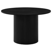Hamlyn 5-piece Round Wood Dining Set Black - 193930BLK-S5F