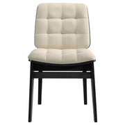 Hamlyn 5-piece Round Wood Dining Set Cream and Black - 193930BLK-S5D