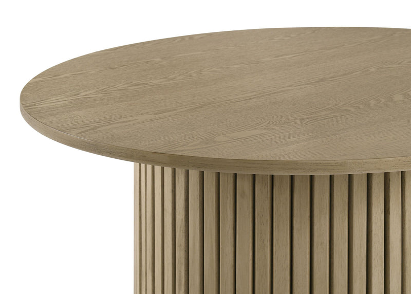 Hamlyn 5-piece Round Wood Dining Set Cream and Natural Oak - 193930NAT-S5D