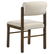 Hamlyn 5-piece Round Wood Dining Set Cream and Walnut - 193930WAL-S5B