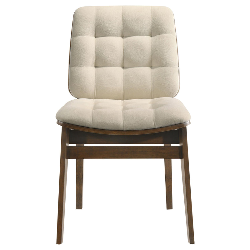 Hamlyn 5-piece Round Wood Dining Set Cream and Walnut - 193930WAL-S5D