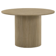 Hamlyn 5-piece Round Wood Dining Set Grey and Natural Oak - 193930NAT-S5E